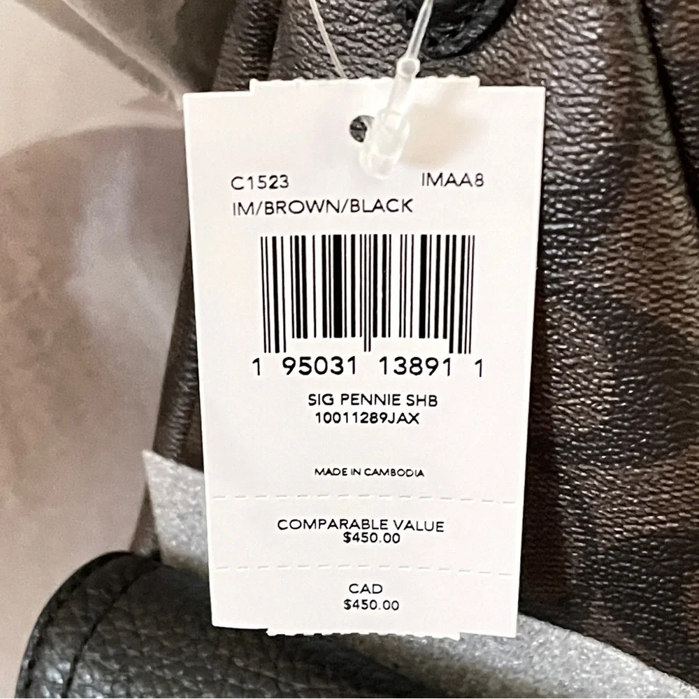 Coach Pennie Shoulder Bag In Signature Canvas - Picture 9 of 9
